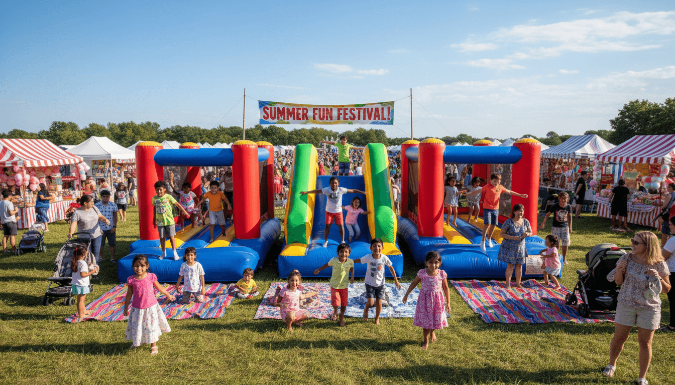 Food truck at outdoor family festival